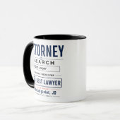 Grappige gepersonaliseerde beste advocaat cadeau m mok (Voorkant links)