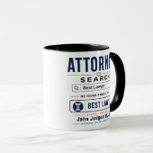 Grappige gepersonaliseerde beste advocaat cadeau m mok (Voorkant rechts)