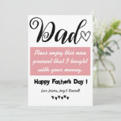 grappige gepersonaliseerde beste papa, gelukkige v feestdagenkaart (Staand voorkant)