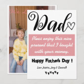 grappige gepersonaliseerde beste vader, gelukkige  feestdagenkaart (Voorkant / Achterkant)