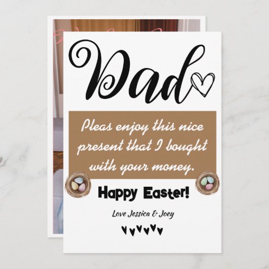 grappige gepersonaliseerde beste vader, gelukkige  feestdagenkaart (Voorkant / Achterkant)