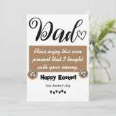 grappige gepersonaliseerde beste vader, gelukkige  feestdagenkaart (Staand voorkant)