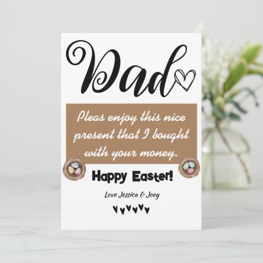 grappige gepersonaliseerde beste vader, gelukkige  feestdagenkaart (Staand voorkant)