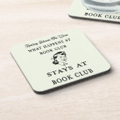 Grappige gepersonaliseerde boekenclub bier onderzetter (Linkerzijde)