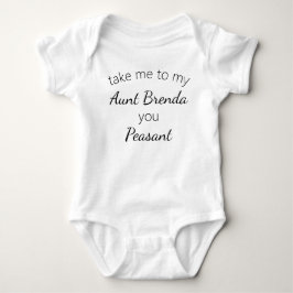 Grappige Gepersonaliseerde Breng Me Bij Mijn Tante Romper