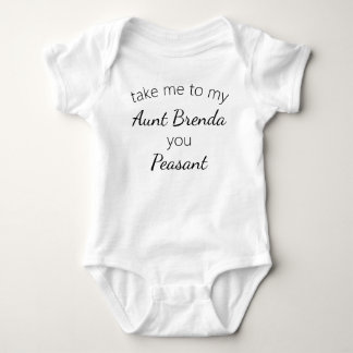 Grappige Gepersonaliseerde Breng Me Bij Mijn Tante Romper