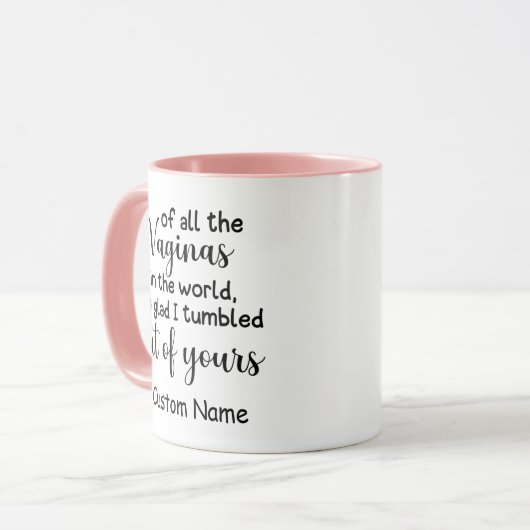 grappige gepersonaliseerde cadeaus voor de mok van (Voorkant links)