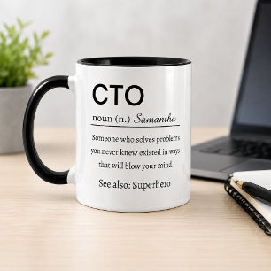 Grappige gepersonaliseerde CTO-definitie Mok