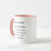 Grappige gepersonaliseerde definitie van apotheker mok (Voorkant links)