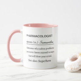 Grappige gepersonaliseerde definitie van apotheker mok