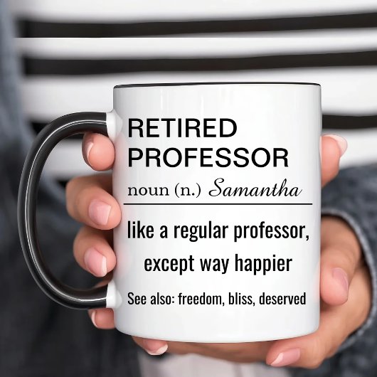 Grappige Gepersonaliseerde Definitie van Gepension Mok