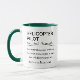 Grappige Gepersonaliseerde Definitie van Helikopte Mok