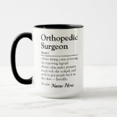 Grappige gepersonaliseerde definitie van orthopedi mok (Links)