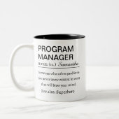 Grappige gepersonaliseerde definitie van programma mok (Links)