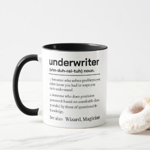 Grappige gepersonaliseerde definitie van underwrit mok