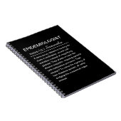 Grappige gepersonaliseerde epidemioloog definitie notitieboek (Rechterzijde)