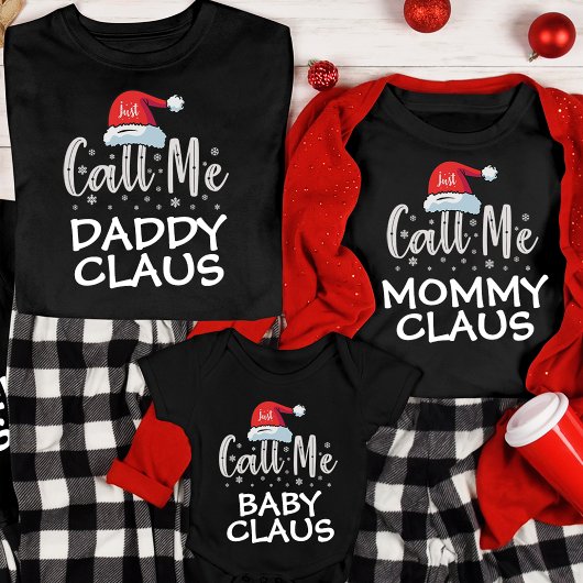 Grappige Gepersonaliseerde Familie Claus Kerstmis  T-shirt