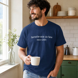 Grappige gepersonaliseerde favoriete schoonzoon ve t-shirt