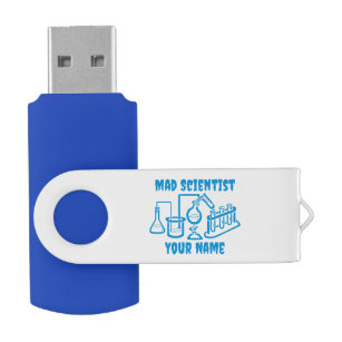 Grappige gepersonaliseerde gekke wetenschapper USB stick