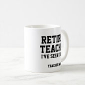 Grappige gepersonaliseerde gepensioneerde leraar M Koffiemok (Voorkant rechts)