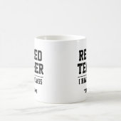 Grappige gepersonaliseerde gepensioneerde leraar M Koffiemok (Center)