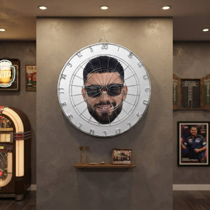 Grappige gepersonaliseerde gezichts foto dartbord