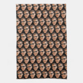 Grappige gepersonaliseerde gezichts foto theedoek (Verticaal)