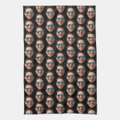 Grappige gepersonaliseerde gezichts foto theedoek (Verticaal)