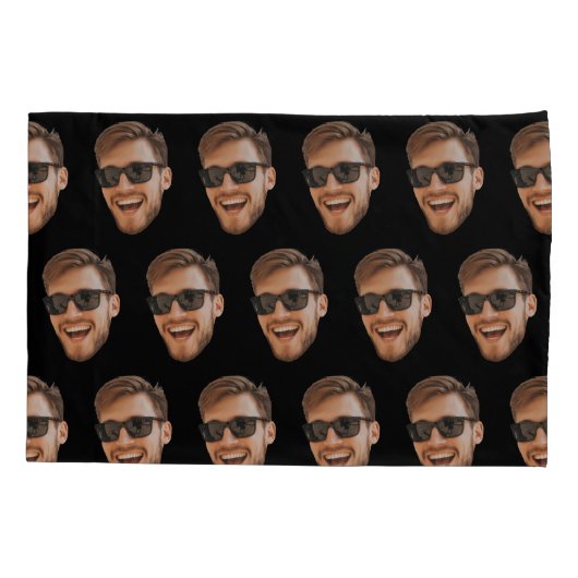 Grappige gepersonaliseerde gezichtsfoto kussensloop (Achterkant)