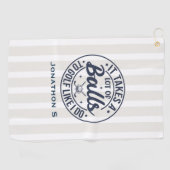 Grappige gepersonaliseerde golf golfhanddoek (Horizontaal)