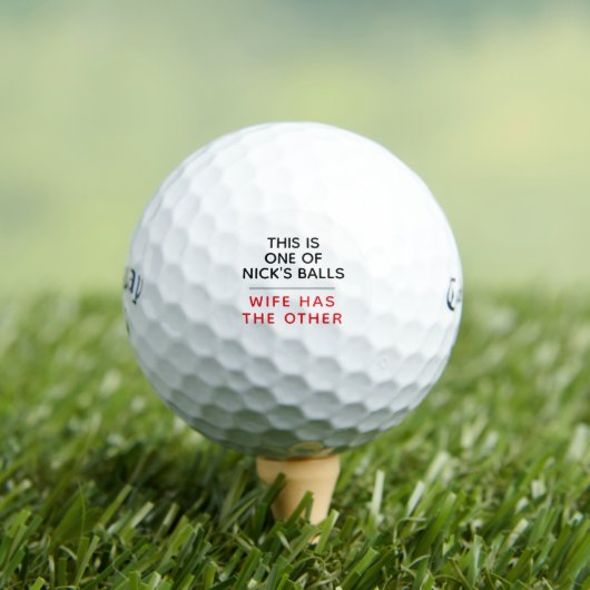 Grappige gepersonaliseerde golfballen - verloren b (Insitu Shirt)