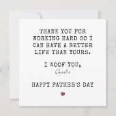 Grappige gepersonaliseerde Happy Vaderdag van Dog Kaart (Voorkant)