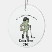 Grappige gepersonaliseerde hockeycoach ornament (Links)