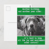 Grappige gepersonaliseerde hondenfoto verjaardag   briefkaart (Voorkant / Achterkant)