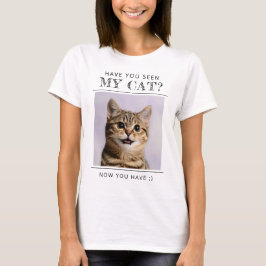Grappige gepersonaliseerde kattenliefhebber foto t-shirt