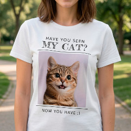 Grappige gepersonaliseerde kattenliefhebber foto t-shirt