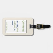 Grappige gepersonaliseerde kattenouder bagagelabel (Voorkant horizontaal)