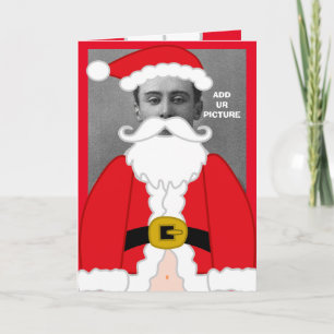 Grappige gepersonaliseerde kerstkaarten. feestdagen kaart