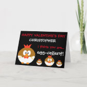 Grappige gepersonaliseerde kippen Valentijnsdag Kaart (Voorkant)