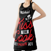 Grappige gepersonaliseerde kus de kok schort (Insitu)