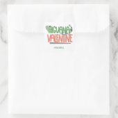 Grappige gepersonaliseerde leguaan Valentijn Vierkante Sticker (Tas)