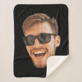 Grappige gepersonaliseerde Mannen foto Sherpa Deken (Voorkant)
