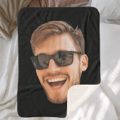 Grappige gepersonaliseerde Mannen foto Sherpa Deken