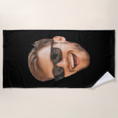 Grappige gepersonaliseerde Mannen foto Strandlaken (Voorkant)