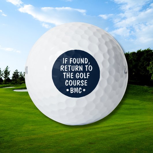 Grappige gepersonaliseerde monogram verloren golfb golfballen