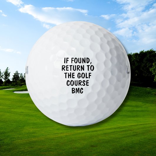 Grappige gepersonaliseerde monogram verloren golfb golfballen