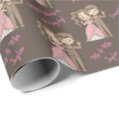 Grappige gepersonaliseerde Mr & Mrs Naam Bruiloft Cadeaupapier (Rol Hoek)