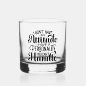 Grappige Gepersonaliseerde Naam Attitude Persoonli Whisky Glas (Voorkant)