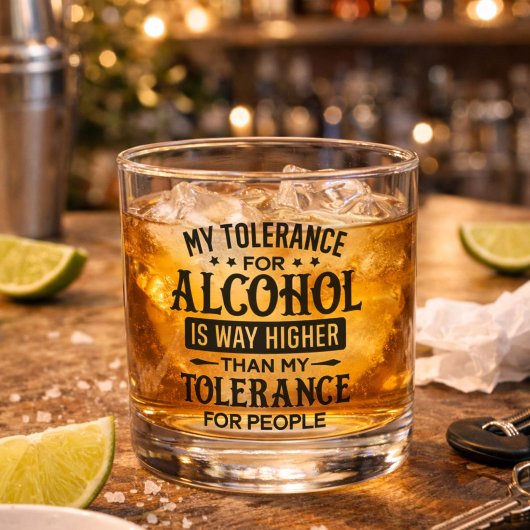 Grappige gepersonaliseerde naam attitude persoonli whisky glas