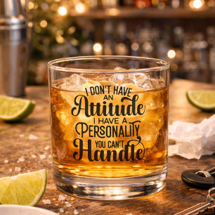 Grappige Gepersonaliseerde Naam Attitude Persoonli Whisky Glas